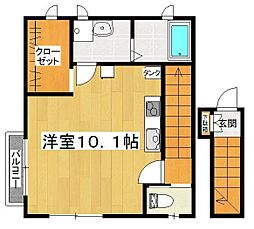 木村ハイツ1 ワンルームの間取図画像