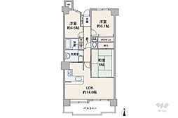 ハイム花屋敷アルモニー 3LDKの間取図画像