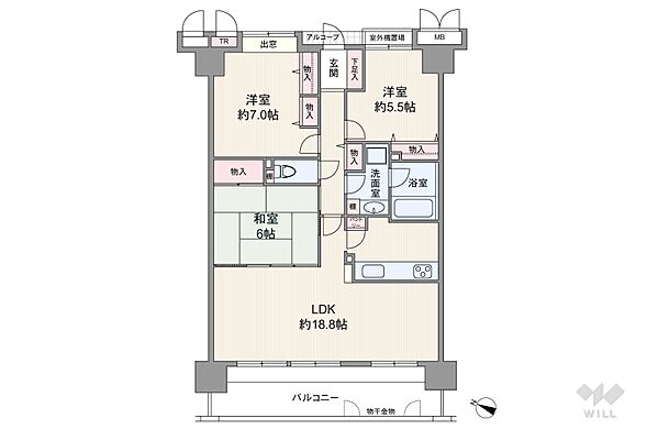 間取り レジオン川西多田 2階/-