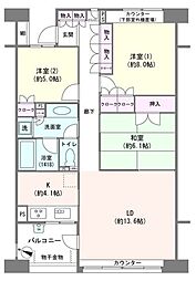 セントラルパークウエストC棟 3LDKの間取図画像