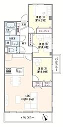 船橋ファミリータウン2号棟 3LDKの間取図画像