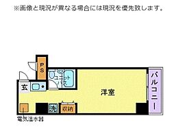 スカイコート東十条 2階ワンルームの間取り