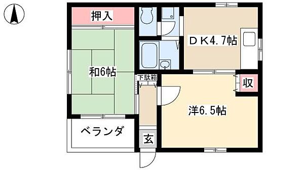 ヴィラ　ベルエトワール ｜愛知県名古屋市中区橘1丁目(賃貸マンション2DK・2階・40.00㎡)の写真 その2