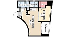 シャトー&ホテル名駅南2nd 1LDKの間取図画像