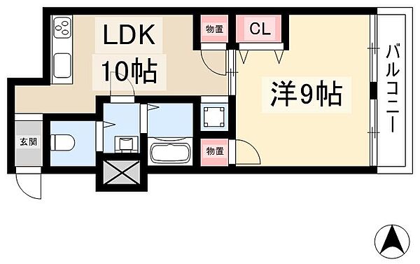 パラシオン鶴舞 ｜愛知県名古屋市昭和区山脇町2丁目(賃貸マンション1LDK・1階・44.04㎡)の写真 その2