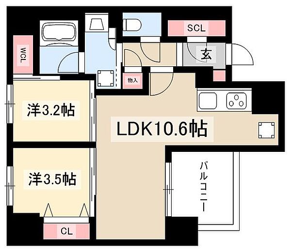 プレサンス　ロジェ　大須　白川公園 ｜愛知県名古屋市中区大須2丁目(賃貸マンション1LDK・10階・45.67㎡)の写真 その2