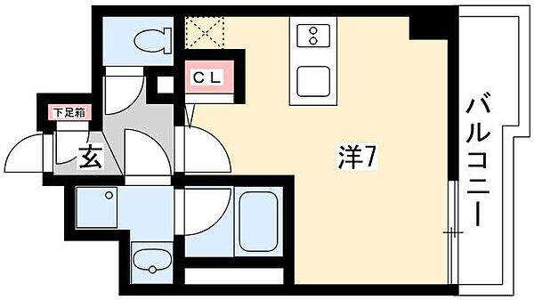 スクエア・アパートメント ｜愛知県名古屋市中区大須3丁目(賃貸マンション1R・6階・22.89㎡)の写真 その2