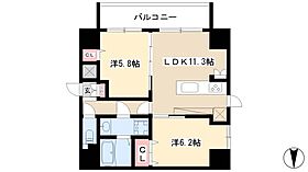 LIBERTA CARINO  ｜ 愛知県名古屋市中区丸の内3丁目10-8（賃貸マンション2LDK・9階・54.38㎡） その2