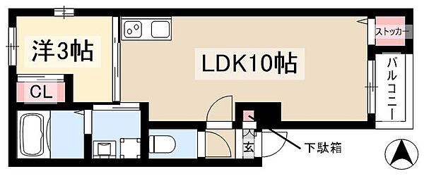 ESPRE　HIGASHIBETSUIN ｜愛知県名古屋市中区平和1丁目(賃貸マンション1LDK・1階・30.10㎡)の写真 その2