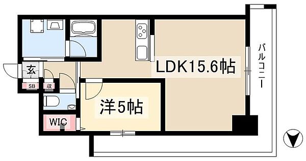 カメリア丸の内 ｜愛知県名古屋市中区錦2丁目(賃貸マンション1LDK・4階・48.76㎡)の写真 その2