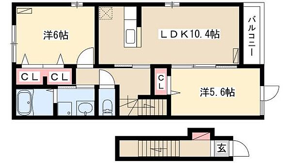 プロヴィダンス　T ｜愛知県名古屋市中川区八剱町3丁目(賃貸アパート2LDK・2階・56.47㎡)の写真 その2