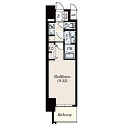 S-RESIDENCE鶴舞II 12階1Kの間取り