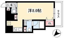 Comfort山王 10階ワンルームの間取り