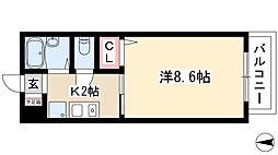 間取図画像 1K