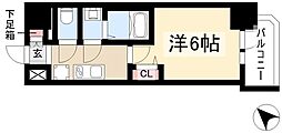 アドバンス名古屋シュテルン 1Kの間取図画像