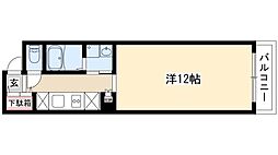 アークプラッツ 4階ワンルームの間取り