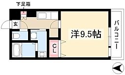 アメニティ吹上 1Kの間取図画像