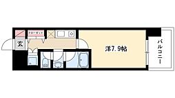 casa+α名駅南 1Kの間取図画像