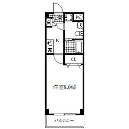 T・SQUARE 1Kの間取図画像