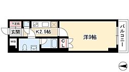 スクエア名駅南 1Kの間取図画像