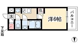 メイクス今池PRIME 1Kの間取図画像