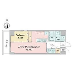 GRANDUKE正木 1LDKの間取図画像