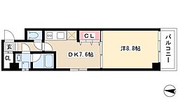 Enchante泉 1DKの間取図画像