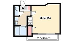 中央ビルディング ワンルームの間取図画像