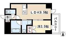 Mステージ矢田南 1LDKの間取図画像