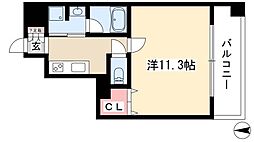 レジディア久屋大通 1Kの間取図画像