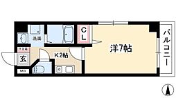 メゾン・ド・リスブラン 1Kの間取図画像