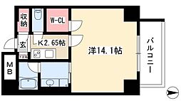 Blancasa久屋大通 1Kの間取図画像