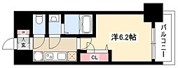 メイクス矢場町2 1Kの間取図画像