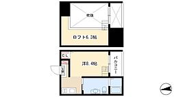 リゾレステ熱田 ワンルームの間取図画像
