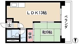 栄スカイタウン 1LDKの間取図画像
