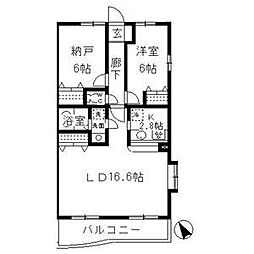 マ・ピエスE3 1SLDKの間取図画像