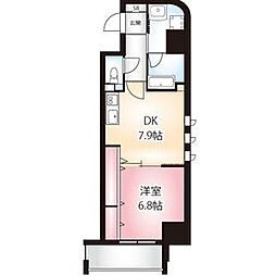 稲垣ビル栄ディアコート白川 1DKの間取図画像