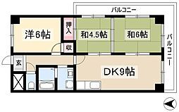 レジディア日比野 3DKの間取図画像
