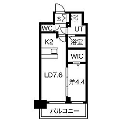 メイクスWアート丸の内 1LDKの間取図画像