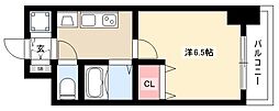 プレサンス名古屋STATIONアブソリュート 1Kの間取図画像