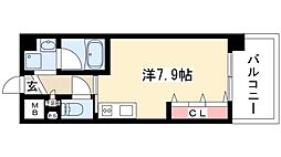 エスポアール泉 ワンルームの間取図画像