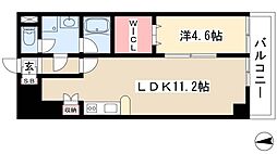 フォレシティ新栄 1LDKの間取図画像
