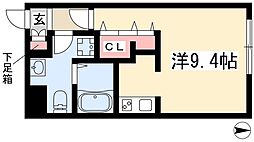 ブランシェ桜山3 ワンルームの間取図画像
