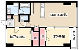アーレックス丸の内2 1SLDKの間取図画像