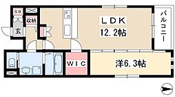 DIORナゴヤ 1LDKの間取図画像