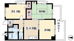 ベルドミール葵21 3DKの間取図画像