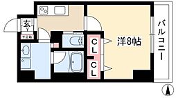 プロシード大須 1Kの間取図画像