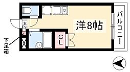 ホーメストつるまい ワンルームの間取図画像
