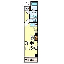 グランメールモリタ1 ワンルームの間取図画像