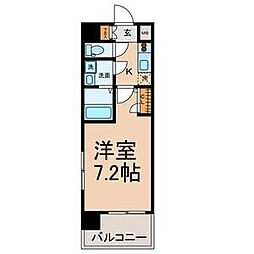 UURコート名古屋名駅 1Kの間取図画像